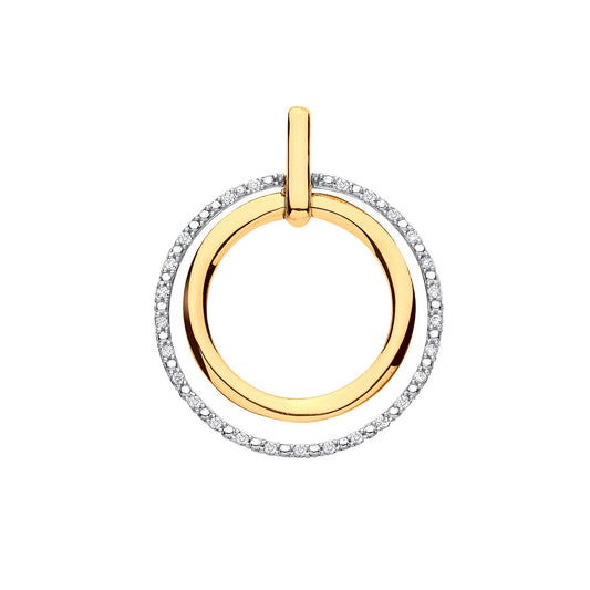 9ct Yellow Gold 0.10ctw Circle of Life Pendant