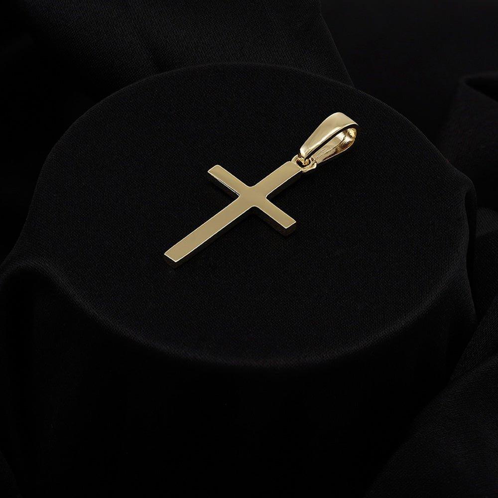 Yellow Gold Plain Cross - 13.1mm