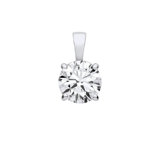18ct White Gold 2.00ctw Lab Grown Diamond Pendant IGI Certified