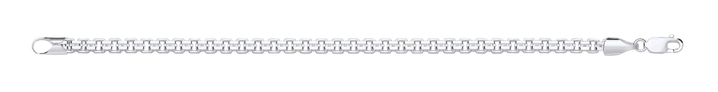 Silver 4.9mm Cage Gents Bracelet