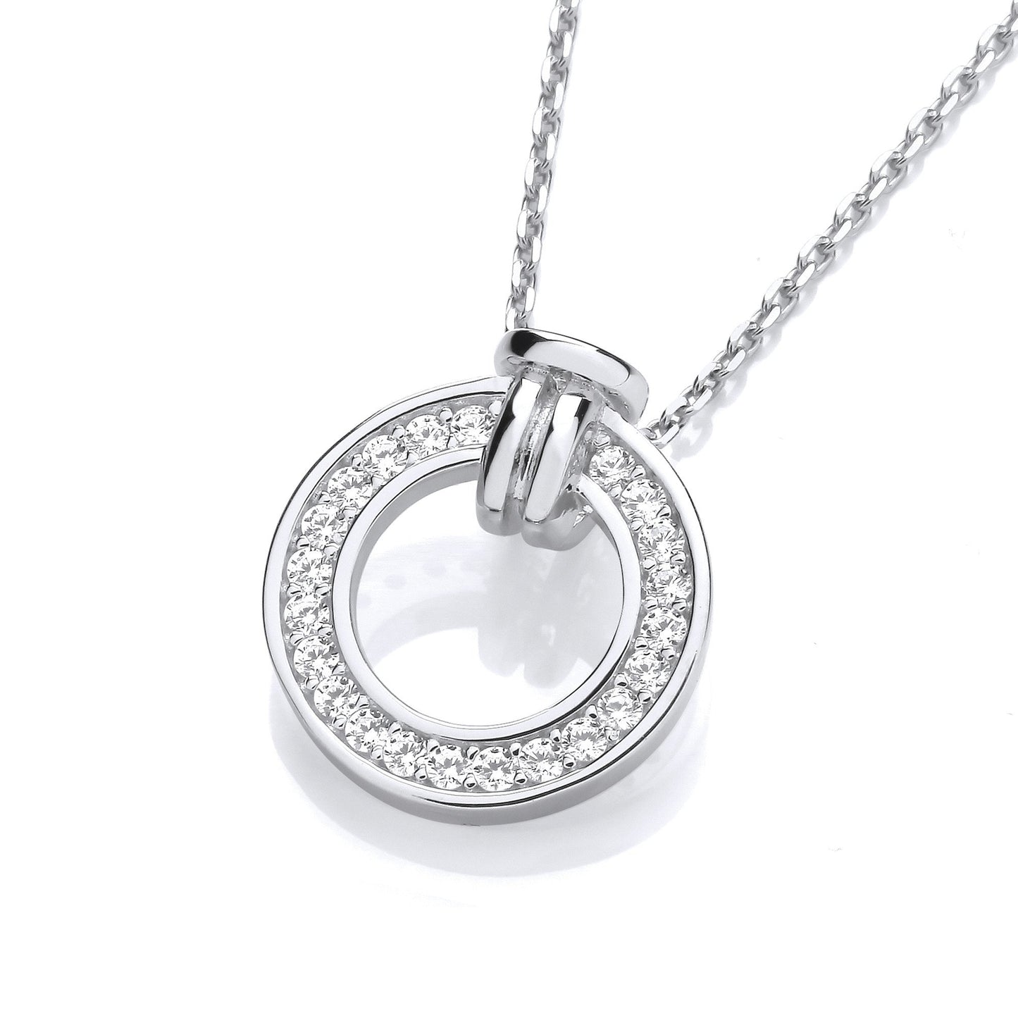 Circle of Life Cubic Zirconias Pendant with Chain