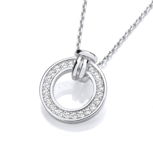 Circle of Life Cubic Zirconias Pendant with Chain