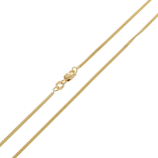 18ct Yellow Gold 1.4mm Curb Chain