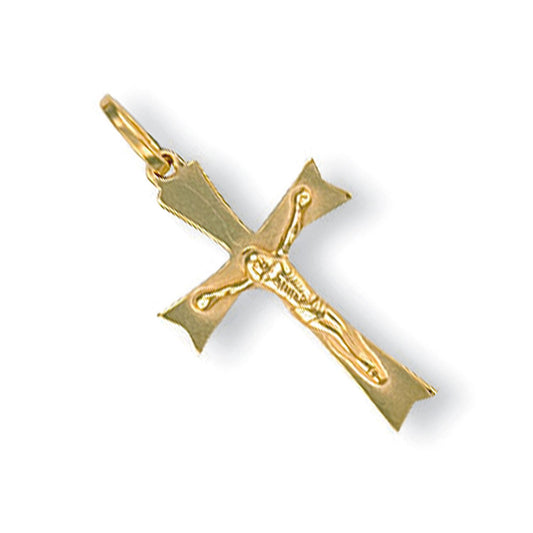 Yellow Gold Crucifix - 12mm