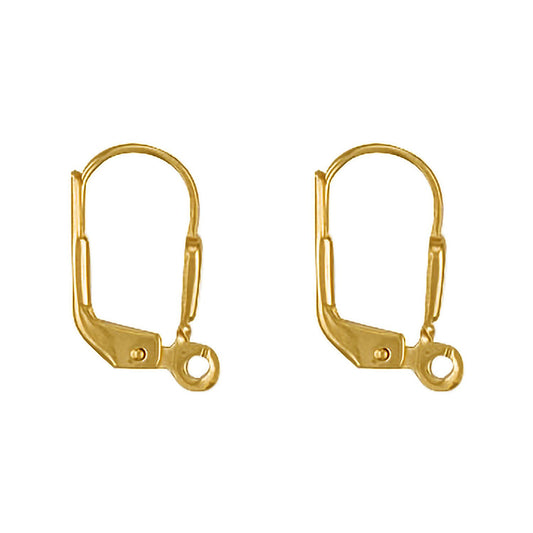 Yellow Gold Earring Wires  (HNN-F70957) - 1.9g