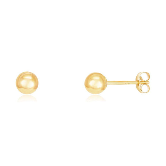 9ct Yellow Gold 4mm Ball Studs