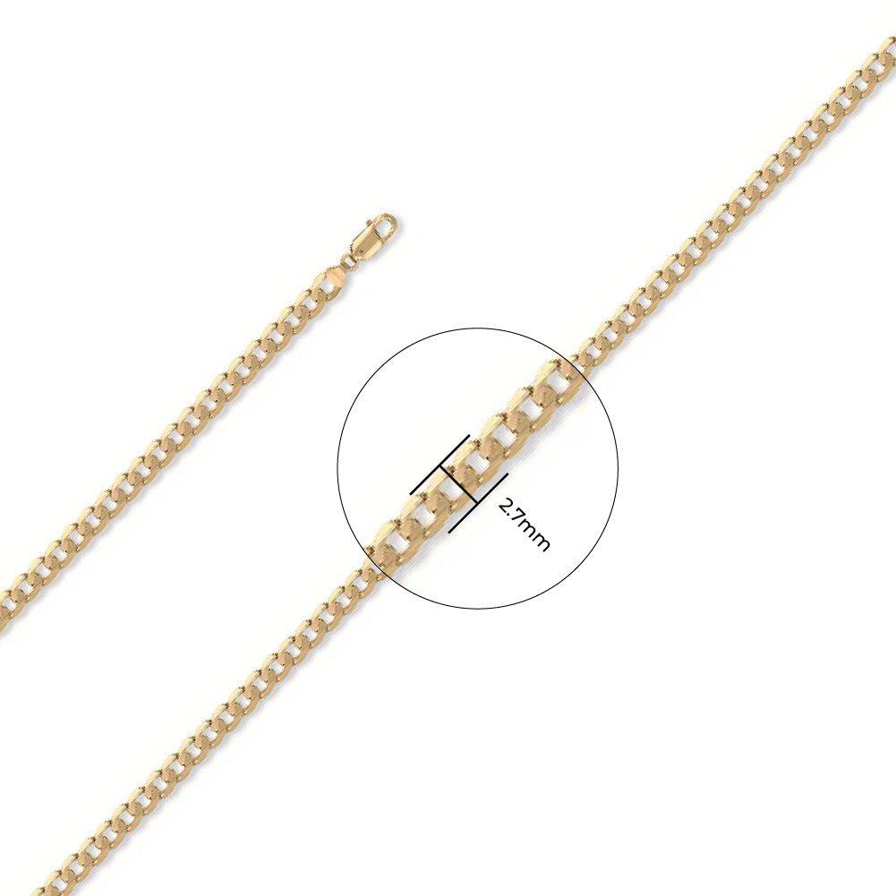 Yellow Gold 2.7mm Economy Curb Chain