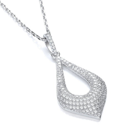 Micro Pave Fancy Pendant with 18" Chain