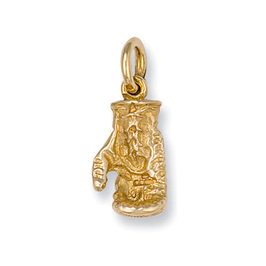 Yellow Gold Boxing Glove Pendant - 11.5mm