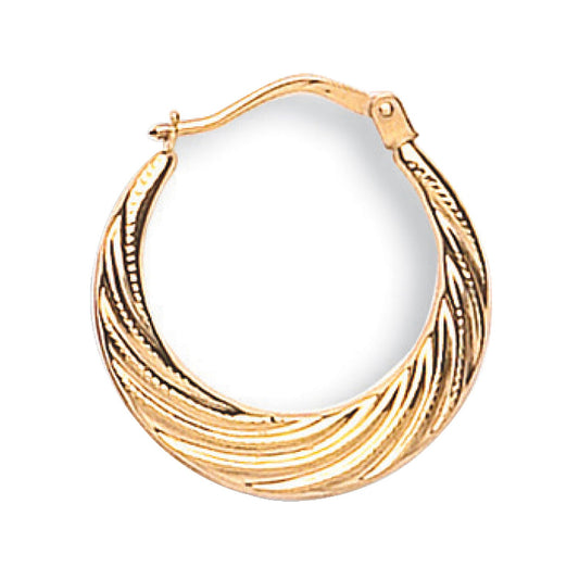 Yellow Gold 21mm Fancy Creole