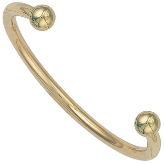 Yellow Gold Ladies/Gents 4.5mm Solid Torque Bangle