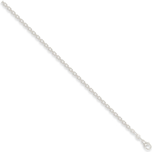 Silver 3.2mm Diamond Cut Belcher Chain