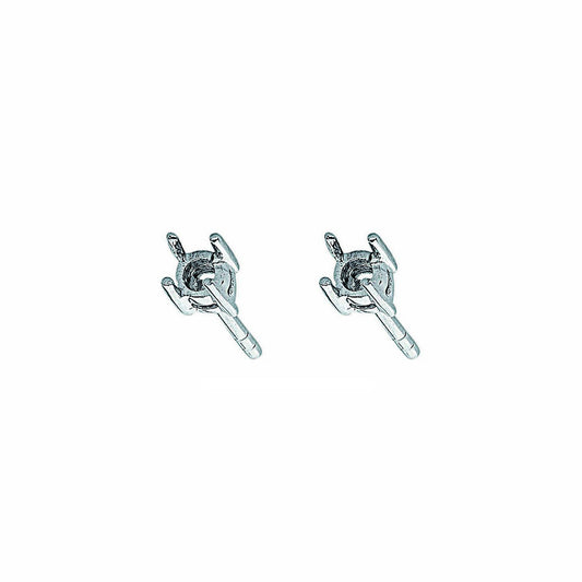 9ct White Gold Earrings Mount 0.25ctw