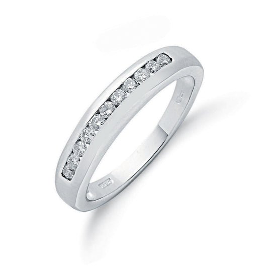 18ct White Gold 0.25ctw Diamond Eternity Ring - 3.1mm