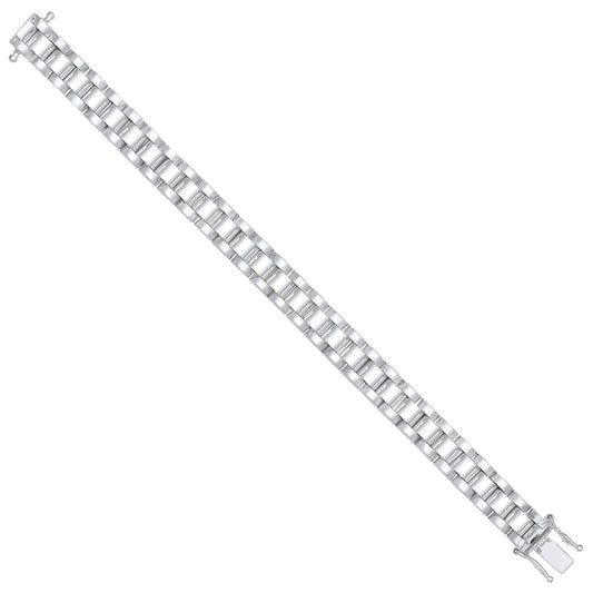 Silver 8mm Fancy Link Kids Bracelet