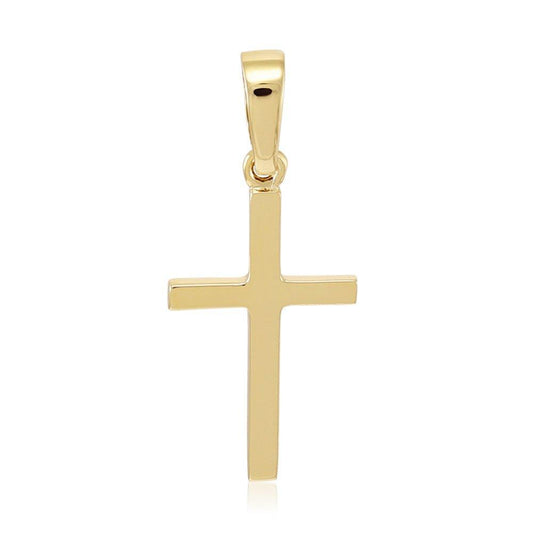 Yellow Gold Plain Cross - 13.1mm