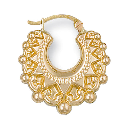 Yellow Gold Fancy Creoles - 1.7g