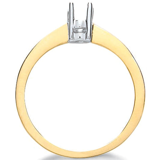 9ct Yellow Gold Ring Mount 0.20-0.25ct
