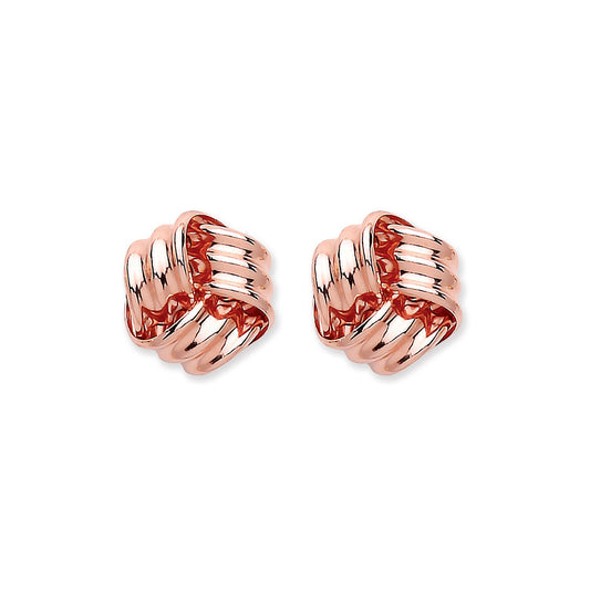 9ct Rose Gold Knot Studs (HNN-0391F1)