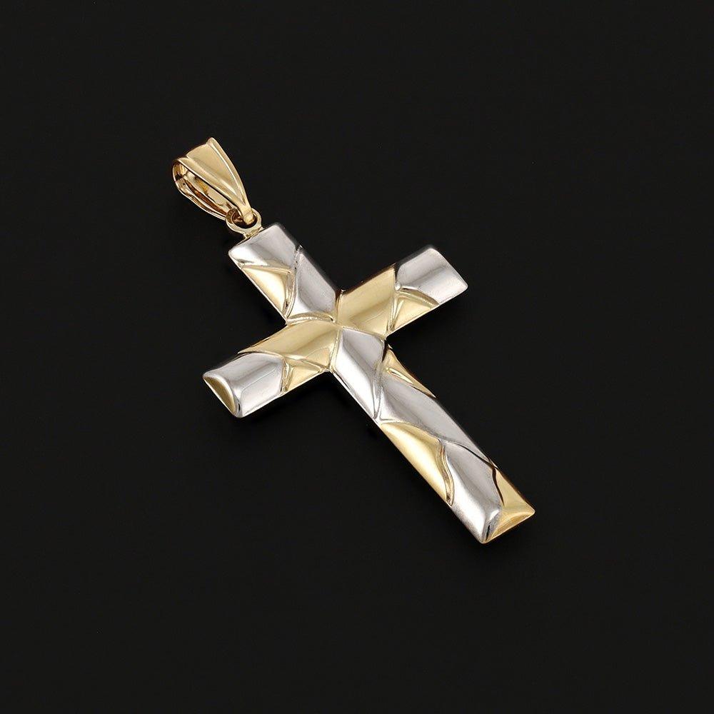 White & Yellow Gold Cross