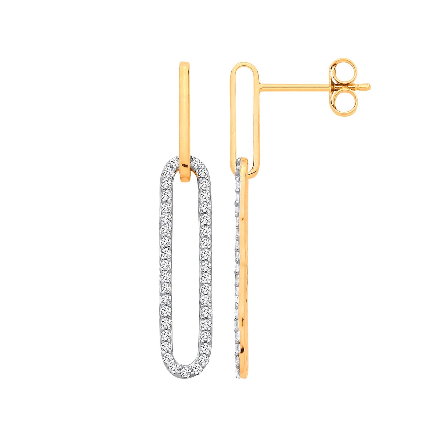 9ct Yellow Gold 0.40ctw Drop Earrings