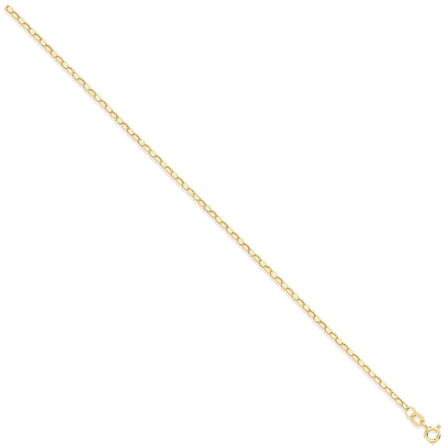 Yellow Gold 2.2mm Hollow Diamond Cut Belcher Chain