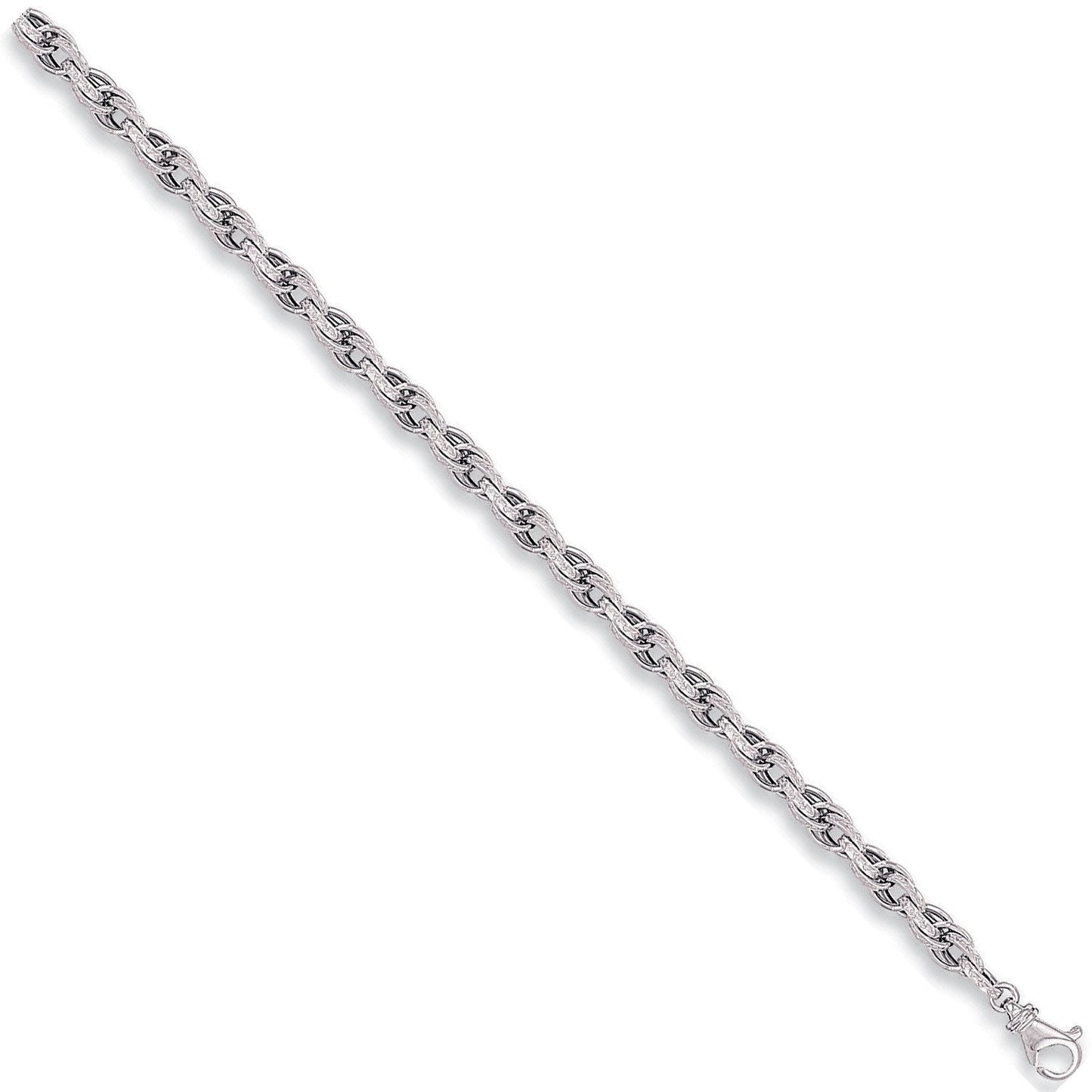 White Gold 5.6mm Hollow Prince of Wales Chain