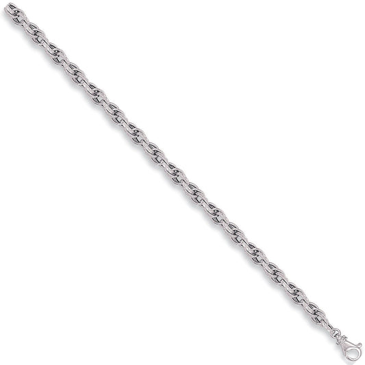 White Gold 5.6mm Hollow Prince of Wales Chain
