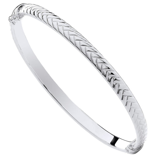 Silver Tyre Design Ladies Bangle