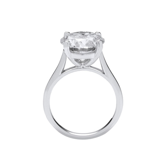 18ct White Gold 5.00ctw Solitaire Lab Grown Diamond Ring IGI Certified