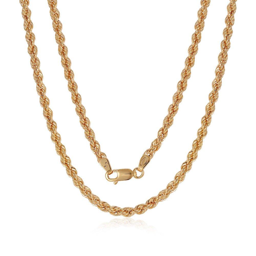 Yellow Gold 3.2mm Hollow Rope Chain