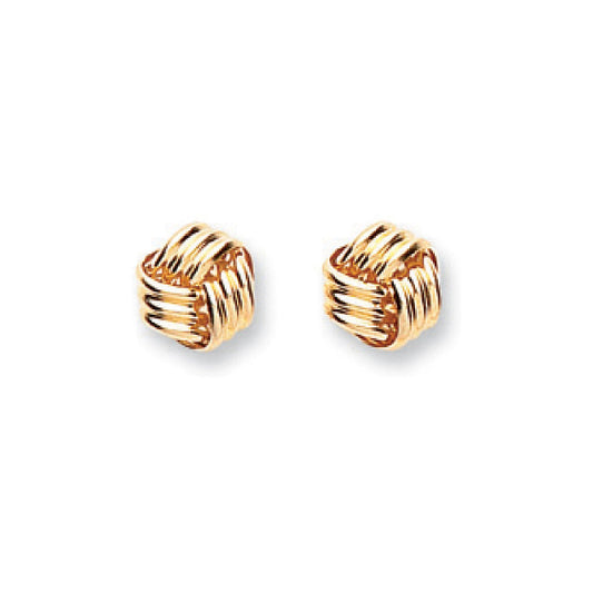 9ct Yellow Gold Fancy Knot Studs (HNN-8B961A)